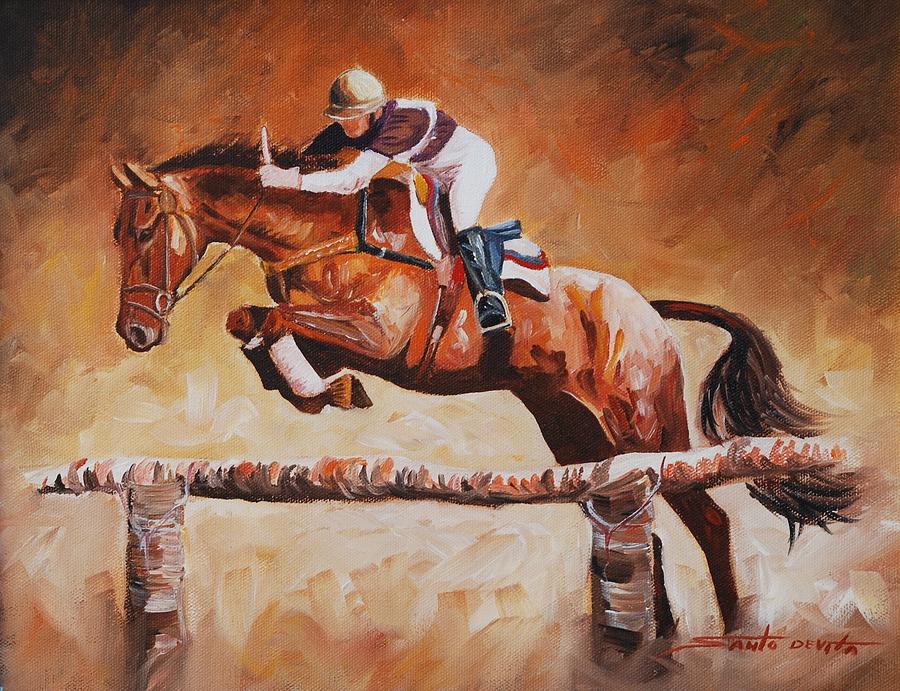 Horse Racing Painting by Santo De Vita | Fine Art America
