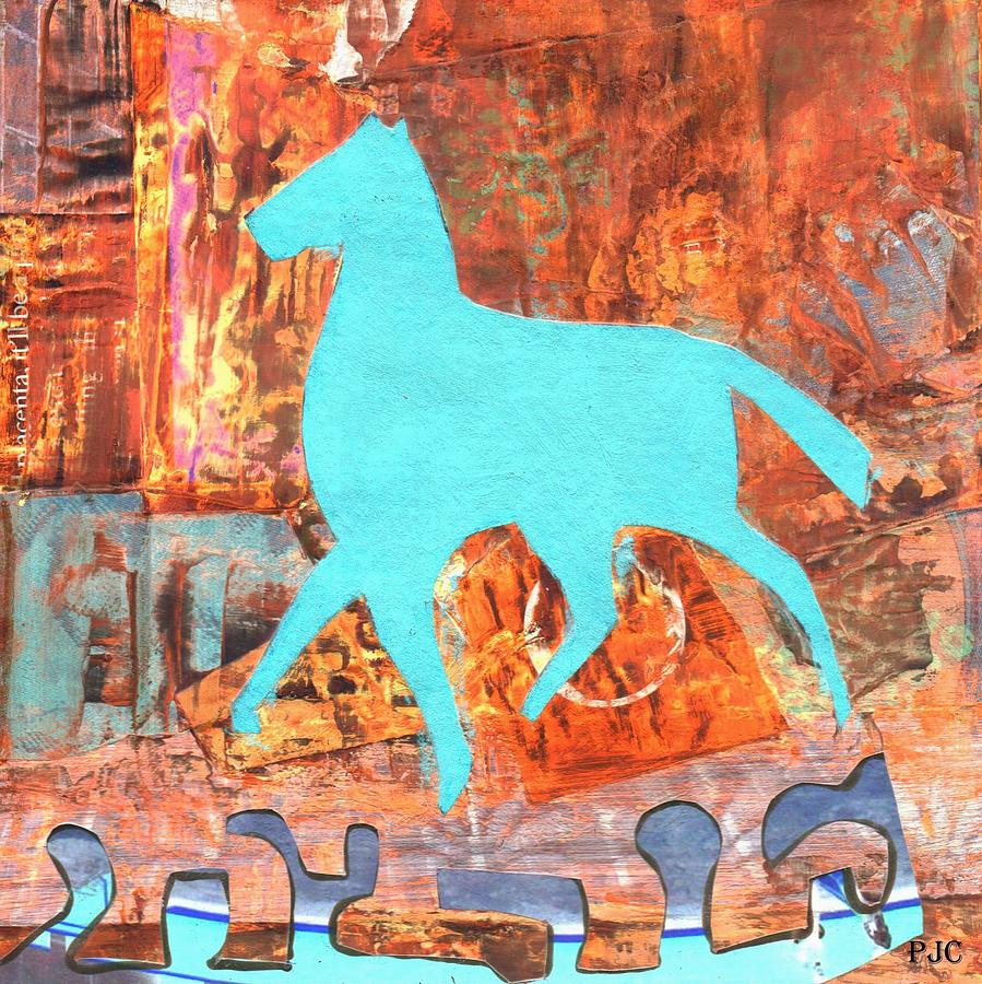 Abstract Painting - Horse Remix by Patricia Cleasby