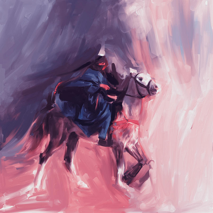 Horse Rider 674 3 Painting by Mawra Tahreem