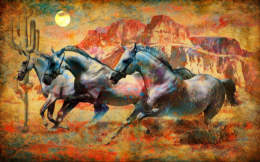 Horse Run Digital Art by Greg Sharpe