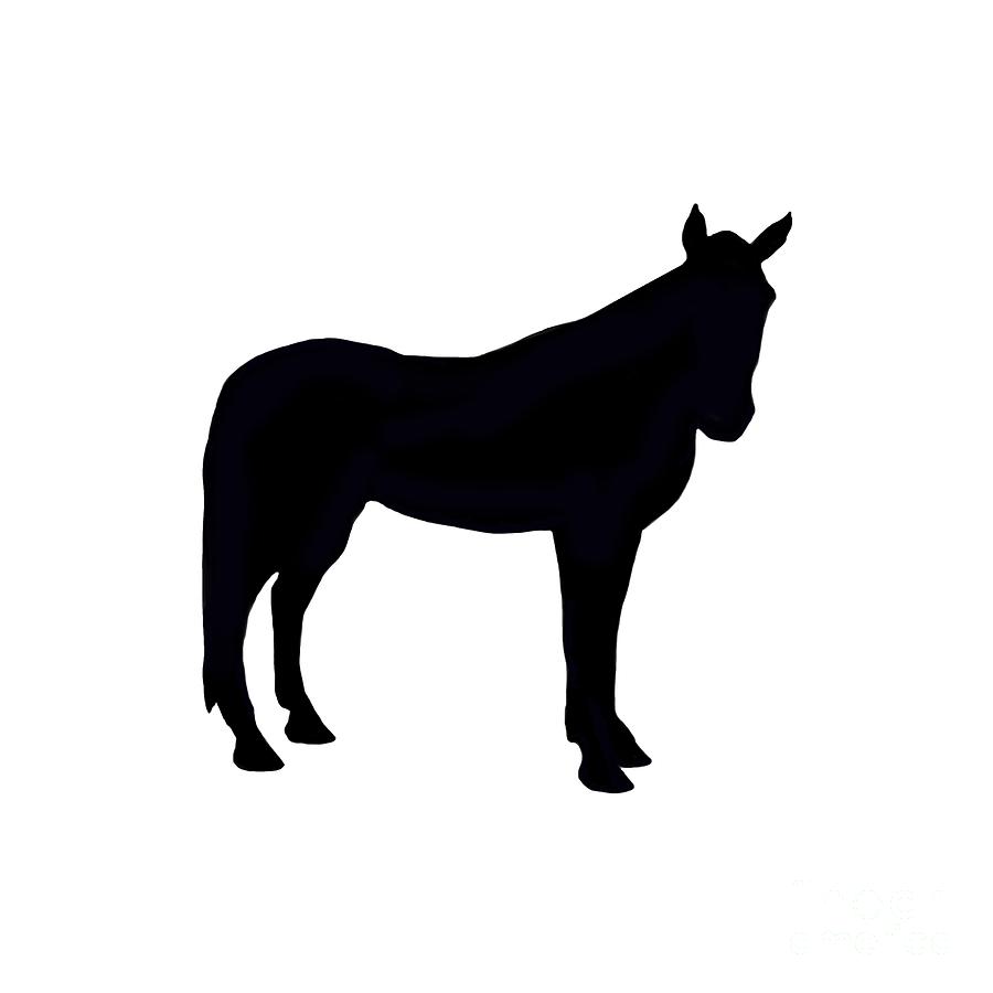 Horse Silhouette  Digital Art by Linsey Williams