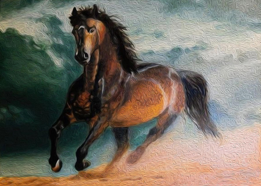 Horse Painting - Horse by Terra Art