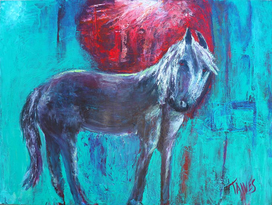 Horse With No Tame Painting by Dennis Tawes