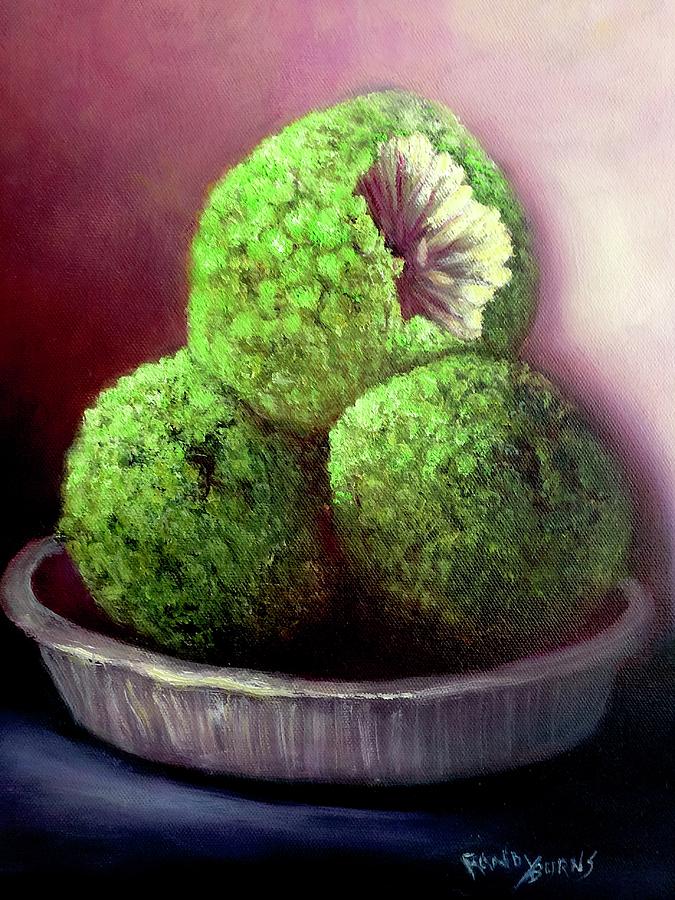 Horseapples In A Pie Tin Painting by Rand Burns
