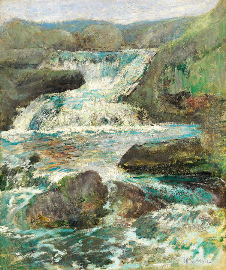 Horseneck Falls Painting by John Henry Twachtman