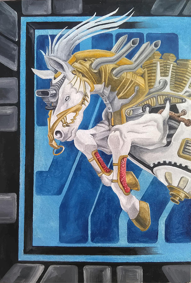 Horse Digital Art - Horsepower Painting by Lord Sushantoo