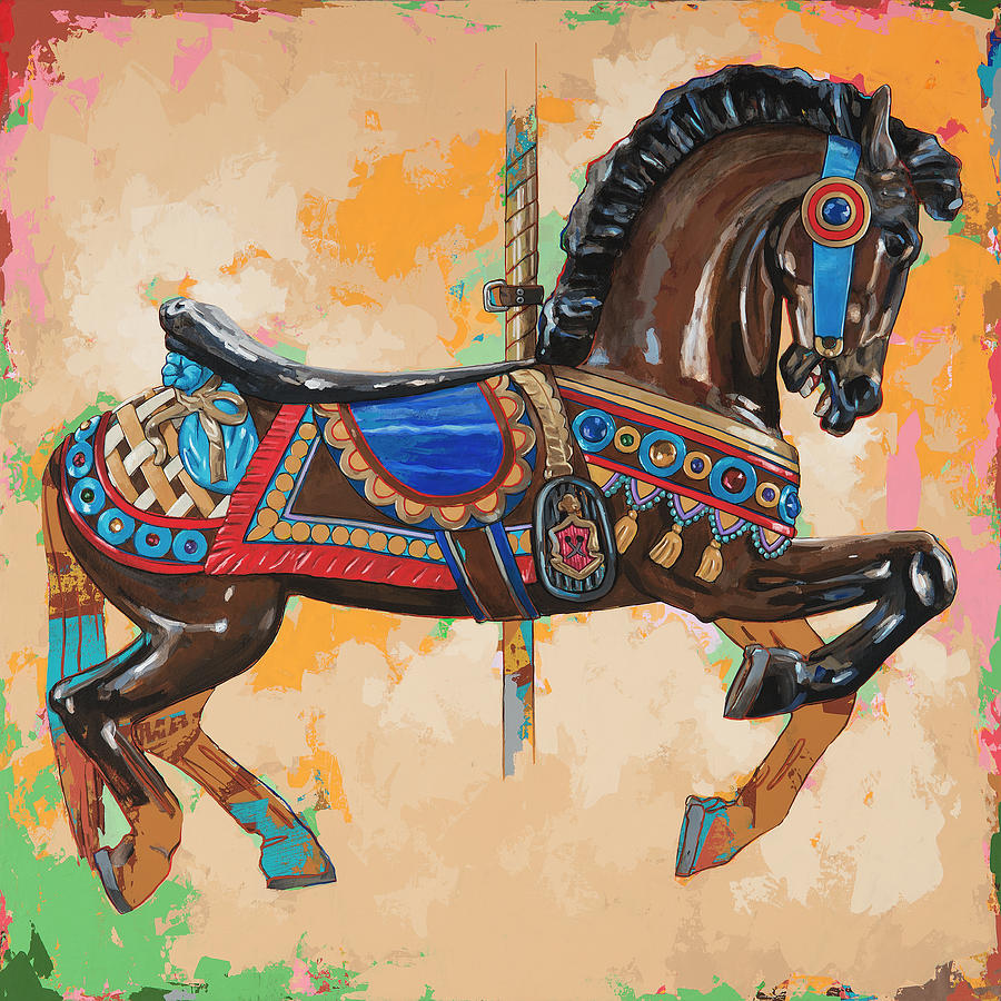 Horse Painting - Horses #3 by David Palmer