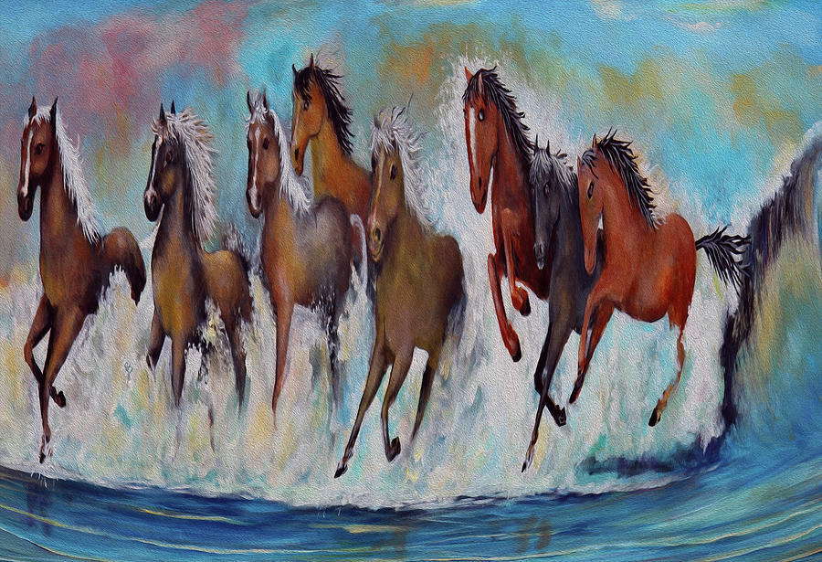  Horses Of Success Painting by Virginia Bond