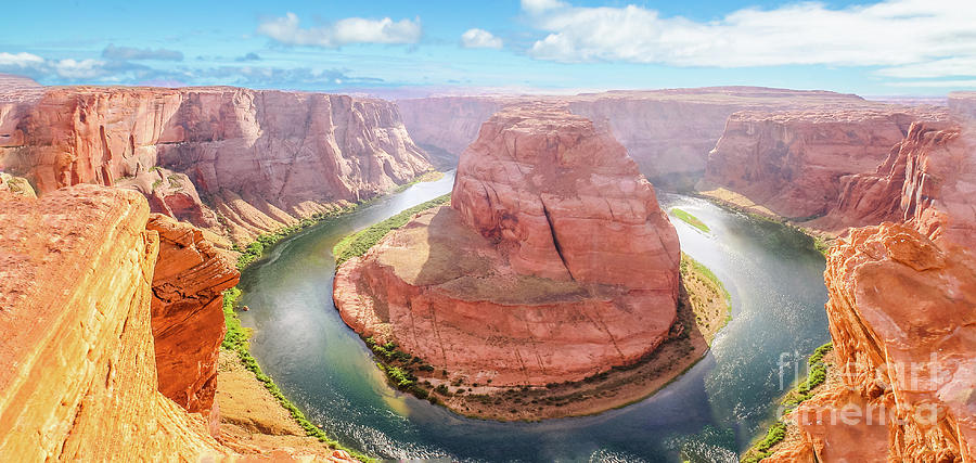 Horseshoe Bend aerial view Photograph by Benny Marty