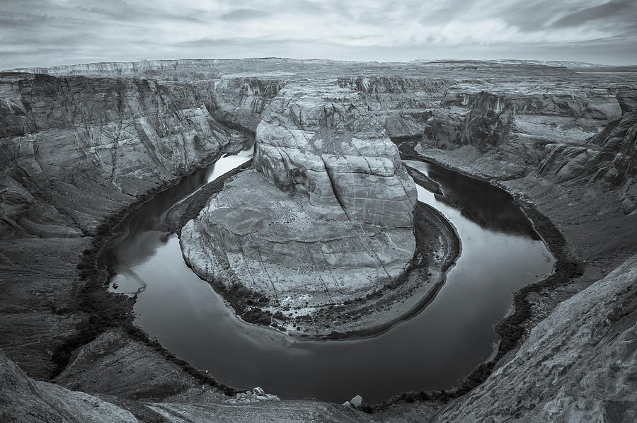 Landscape Photograph - Horseshoe Bend - Arizona - Selenium by Gregory Ballos