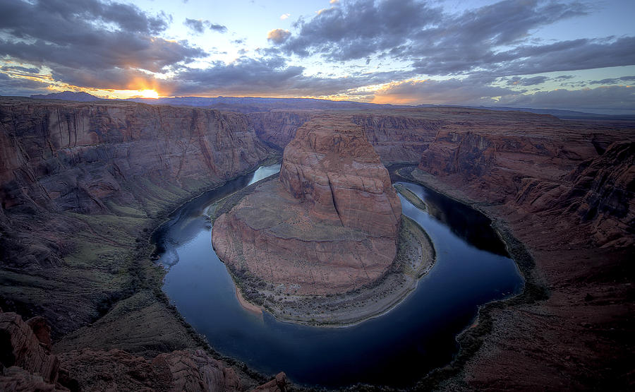 Horseshoe Bend at Sunset Photograph by Michael Just