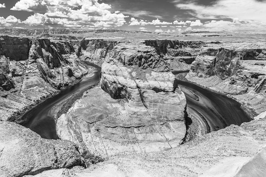 Horseshoe Bend Black and White  Photograph by John McGraw