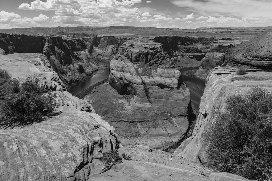Horseshoe Bend in Black and White  Photograph by John McGraw