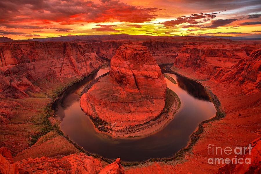 Horseshoe Bend On Fire Photograph by Adam Jewell