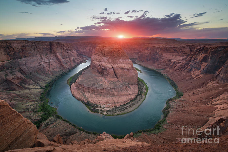 Horseshoe Bend Sunset Photograph by Michael Ver Sprill