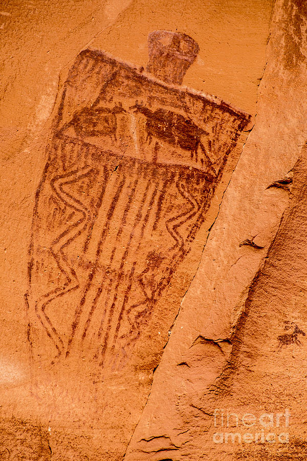 Horseshoe Canyon Great Gallery Figure 6 Pictographs Photograph by Gary Whitton
