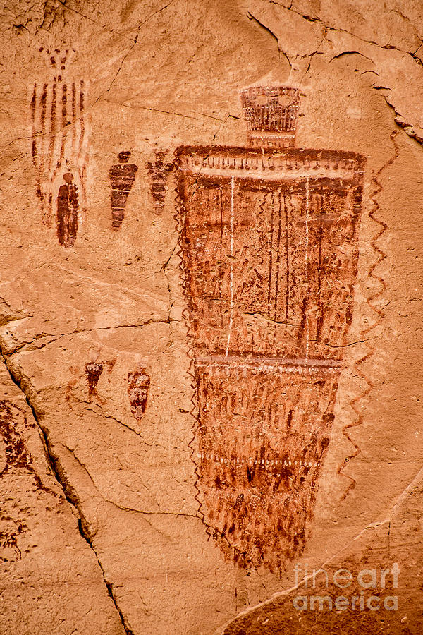 Horseshoe Canyon Great Gallery Figure 7 Pictographs Photograph by Gary Whitton