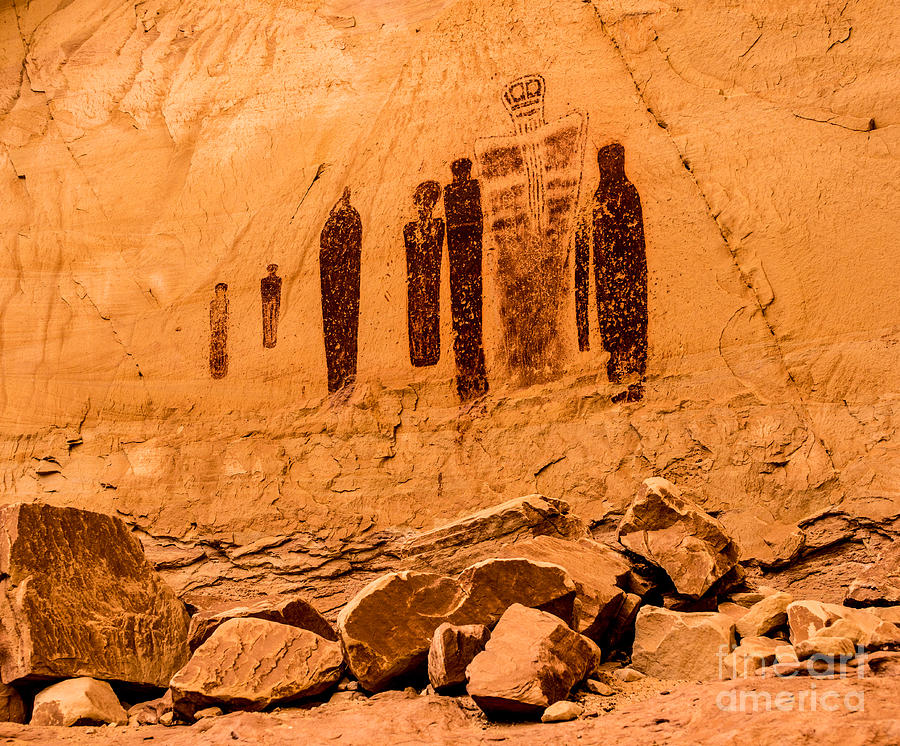 Horseshoe Canyon Great Gallery Figure 8 Pictographs Photograph by Gary Whitton
