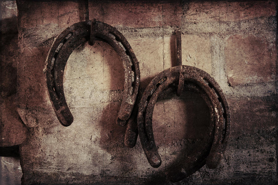 Horseshoes at the Blacksmith shop Photograph by Toni Hopper