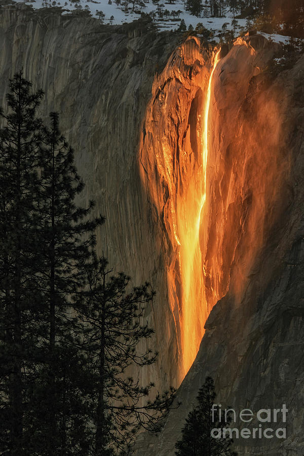 Horsetail Falls in Yosemite National Park Photograph by Tibor Vari