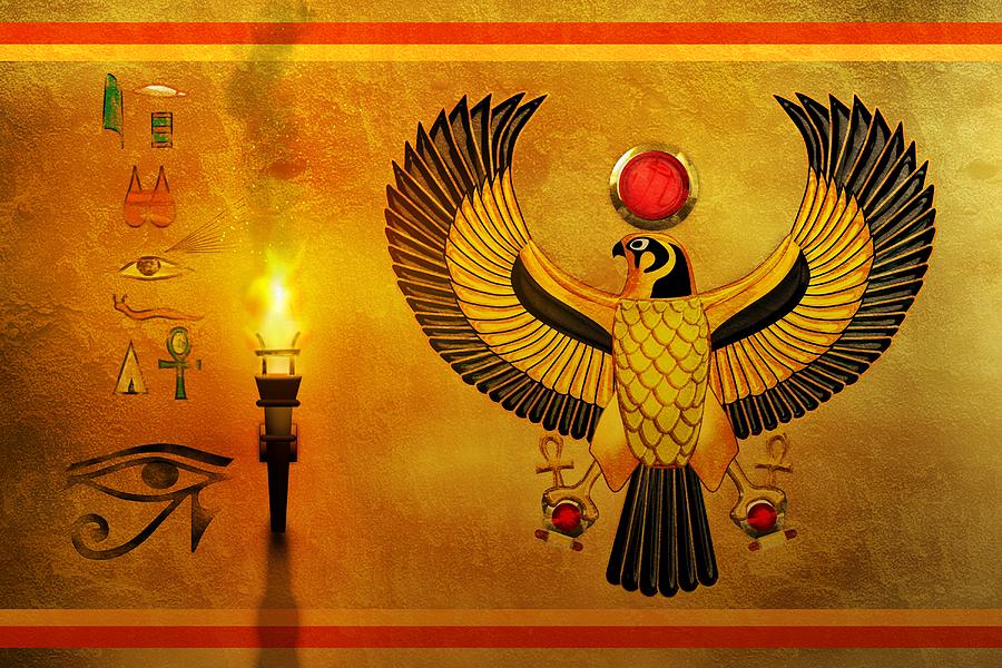 Egyptian God Ra Digital Art by John Wills