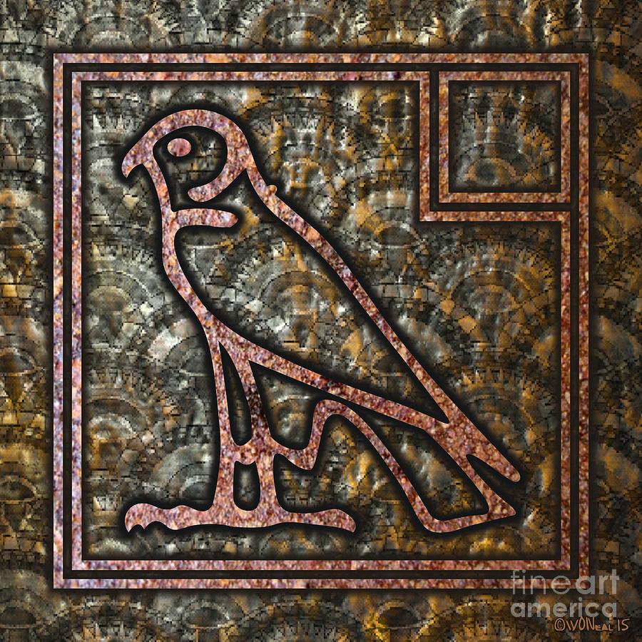 Bird Digital Art - Horus Falcon by Walter Neal