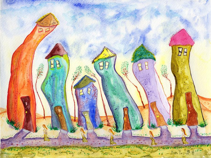 House Choices Painting by Jim Taylor