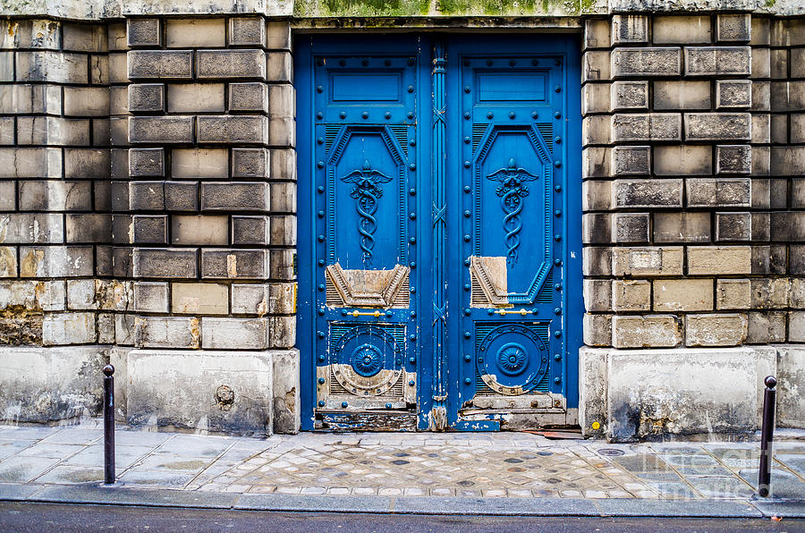 Blue Hospital Door Paris Photograph by M G Whittingham