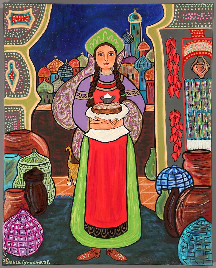 Hospitality, Bread and Salt Painting by Susie Grossman