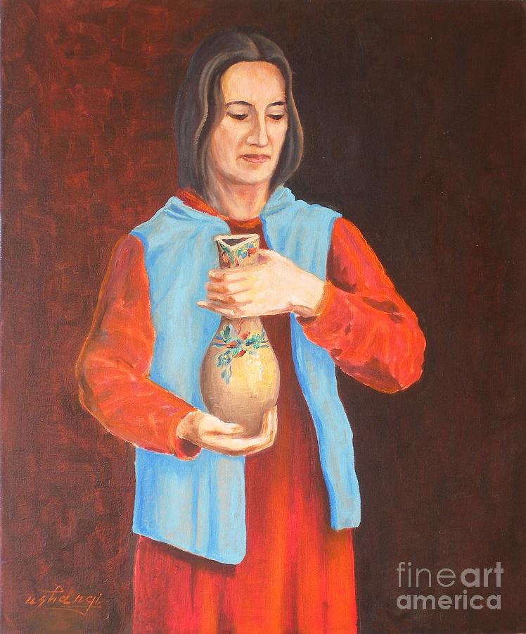 Wine Painting - Hospitality by Ushangi Kumelashvili Wine Painting - Hospitality by Ushangi Kumelashvili