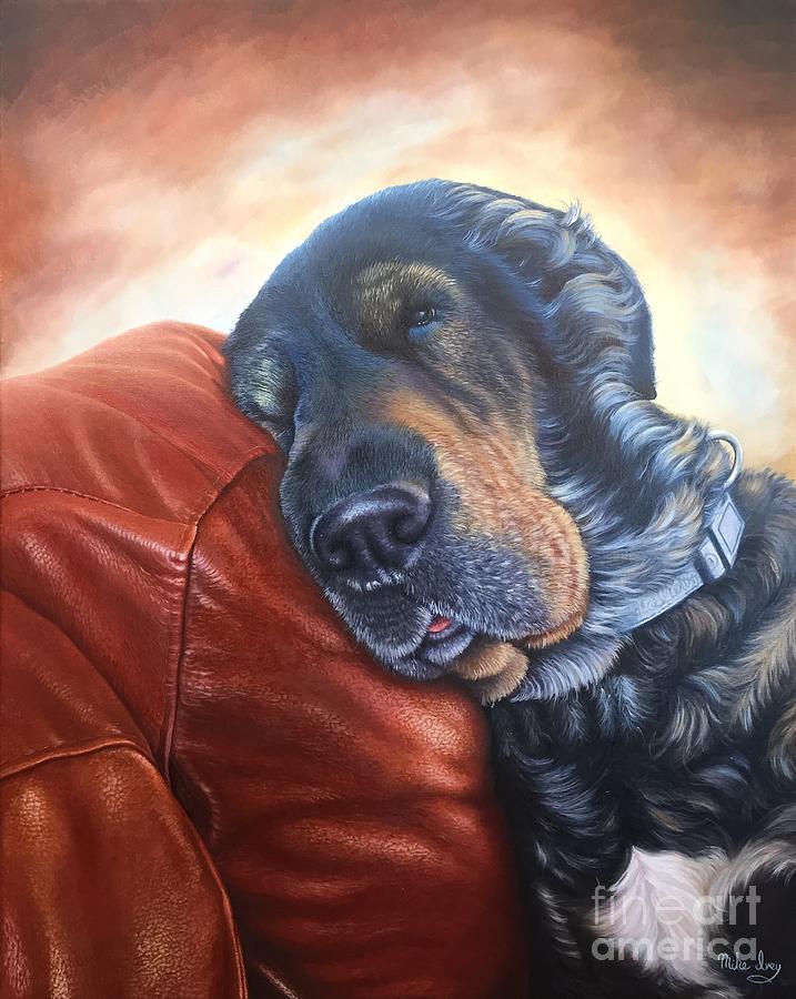 Dog Painting - Hoss by Mike Ivey