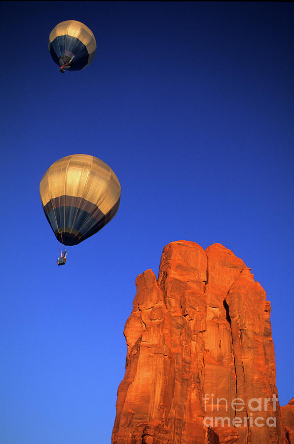 Hot Air Balloons Monument Valley 3 Photograph by Bob Christopher