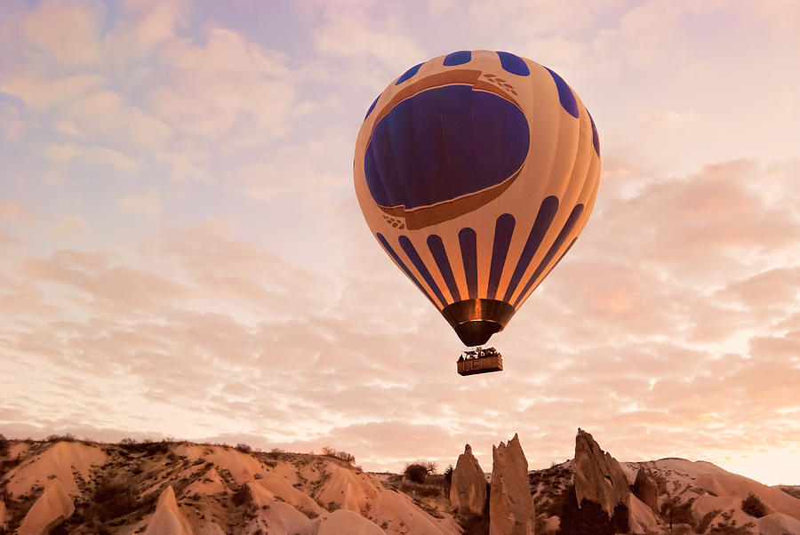 Up Movie Photograph - Hot Air Balloon at Sunrise by Phyllis Taylor