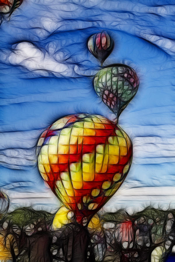 Hot Air Balloon Batik Photograph by Kathy Clark