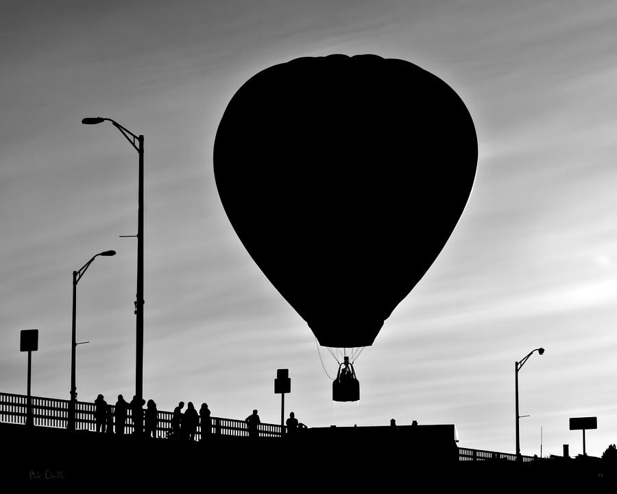 Transportation Photograph - Hot Air Balloon Bridge Crossing by Bob Orsillo