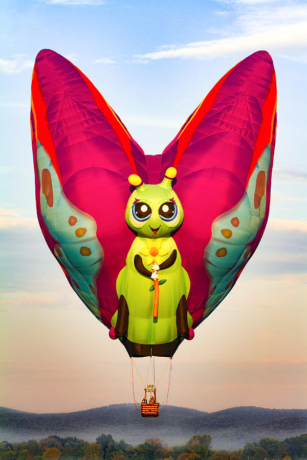 Hot Air Balloon Butterfly Photograph by Brian Caldwell
