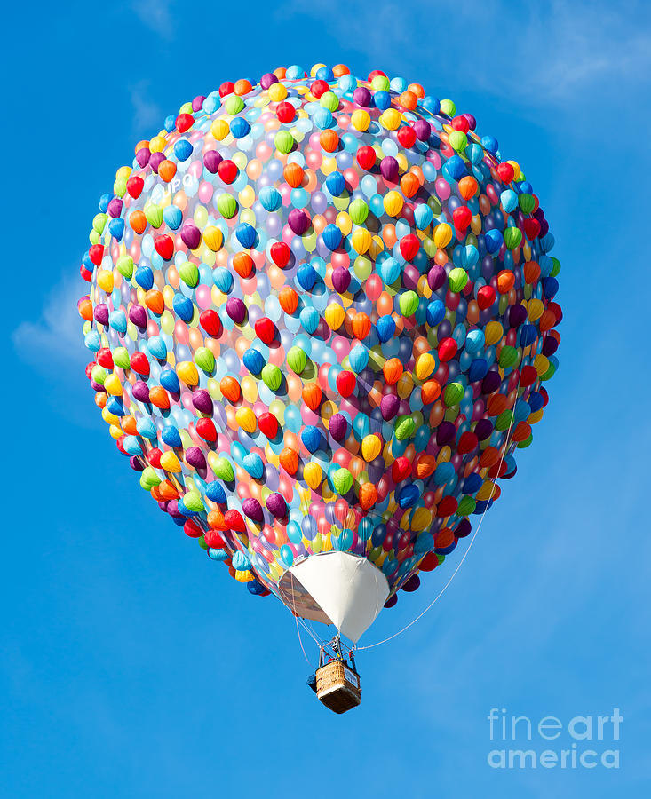 Balloon Fiesta Photograph - The Up hot air balloon by Colin Rayner