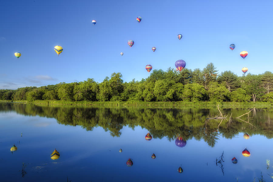Quechee Balloon Fest Reflections Photograph by John Vose