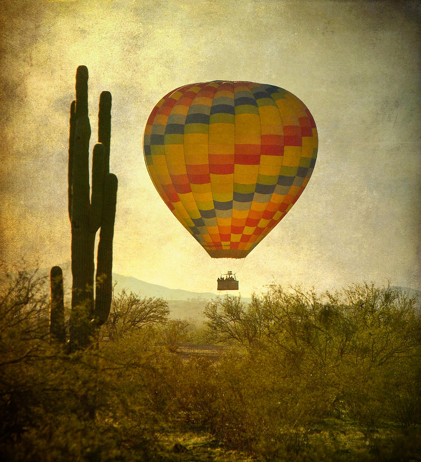 Hot Air Balloon Flight Over the Southwest Desert Photograph by James BO Insogna