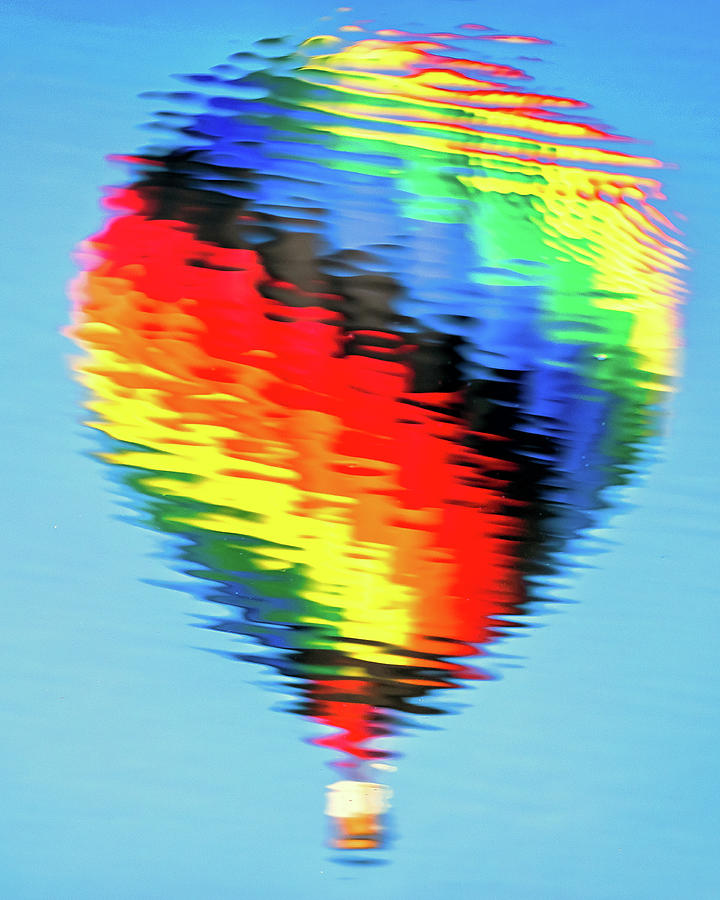 Hot Air Balloon Reflection Photograph by John Vose