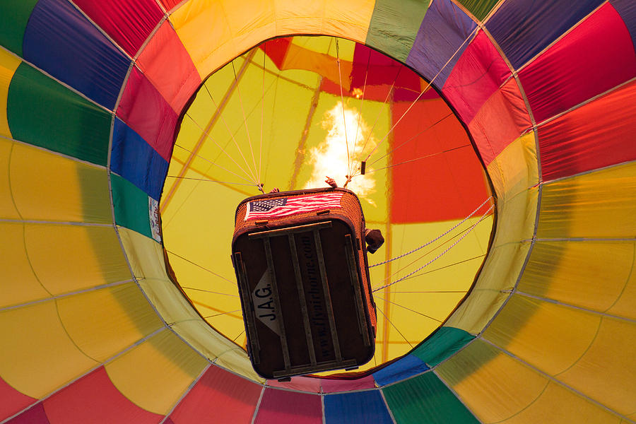 Hot Air Balloon Rising Photograph by Brian Caldwell