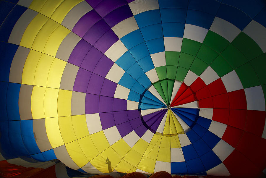 Pattern Photograph - Hot air balloon Silhouette by Jeffrey Worthington