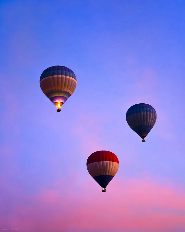 Hot Air Balloons at Dawn Photograph by Mark E Tisdale