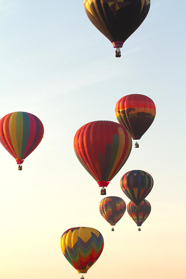 Hot Air Balloons at Sunrise Photograph by Brian Caldwell