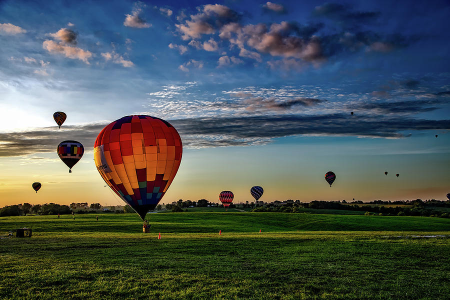 Hot Air Balloons At Sunrise Photograph by Mountain Dreams