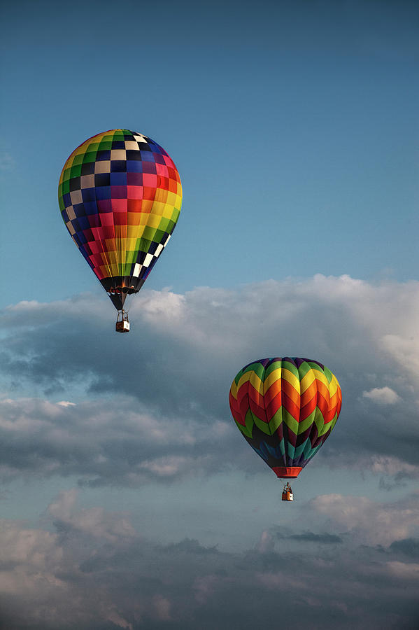Transportation Photograph - Hot Air Balloons at the Battle Creek Michigan Balloon Festival by Randall Nyhof