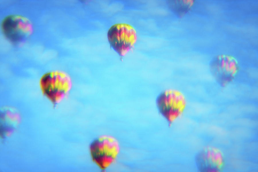 Hot Air Balloons in a Kaleidoscope Photograph by Marnie Patchett