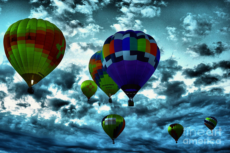  hot air balloons in Albuquerque Photograph by Jeff Swan