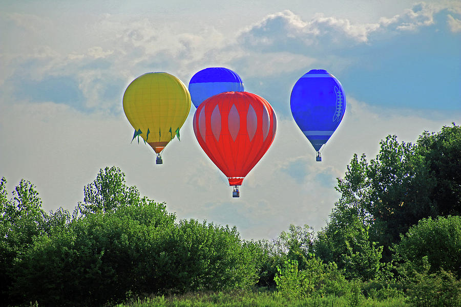 Hot Air Balloons in the Sky Photograph by Angela Murdock