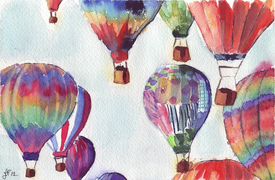 Hot Air Balloons Painting - Hot Air Balloons by Johanna Pabst